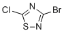 3-溴-5-氯-1,2,4-噻二唑分子结构 (CAS 37159-60-7)