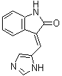 (3E)-1,3-二氢-3-(1H-咪唑-4-基亚甲基)-2H-吲哚-2-酮分子结构 (CAS 372164-71-1)