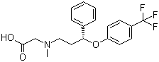 CAS # 372198-97-5, Org 24598, N-Methyl-N-[(3R)-3-phenyl-3-[4-(trifluoromethyl)phenoxy]propyl]glycine