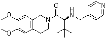 structure of CAS# 372523-75-6, (2S)-2-(4-吡啶甲基氨基)-1-(6,7-二甲氧基-1,2,3,4-四氢异喹啉-2-基)-3,3-二甲基丁烷-1-酮