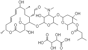 CAS 登录号：37280-56-1, 酒石酸吉他霉素, 酒石酸柱晶白霉素