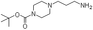 4-(3-氨基丙基)哌嗪-1-羧酸叔丁酯分子结构 (CAS 373608-48-1)