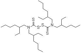 四(2-乙基己基)秋兰姆二硫醚分子结构 (CAS 37437-21-1)
