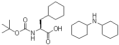 (alphaS)-alpha-[[叔丁氧羰基]氨基]环己烷丙酸二环己基铵盐分子结构 (CAS 37462-62-7)