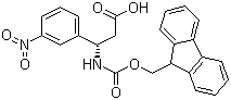 structure of CAS# 374791-01-2, (S)-N-芴甲氧羰基-3-氨基-3-(3-硝基苯基)丙酸