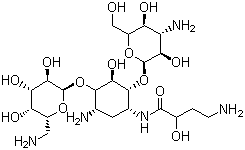 structure of CAS# 37517-28-5, 丁胺卡那霉素