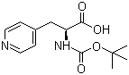 structure of CAS# 37535-57-2, (S)-N-Boc-(4-Pyridyl)alanine