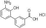 structure of CAS# 376591-97-8, 3'-氨基-2'-羟基-[1,1'-联苯]-3-羧酸盐酸盐