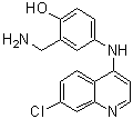 structure of CAS# 37672-04-1, 2-(氨基甲基)-4-[(7-氯-4-喹啉基)氨基]苯酚