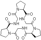 环(L-脯氨酰甘氨酰-L-脯氨酰甘氨酰-L-脯氨酰甘氨酰)分子结构 (CAS 37783-51-0)