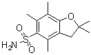 2,2,4,6,7-五甲基-2,3-二氢苯并呋喃-5-磺酰胺分子结构 (CAS 378230-81-0)