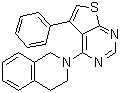 1,2,3,4-四氢-2-(5-苯基噻吩并[2,3-d]嘧啶-4-基)异喹啉分子结构 (CAS 379243-31-9)