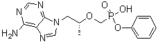 苯基[(R)-1-(6-氨基-9H-嘌呤-9-基)丙烷-2-基氧基]甲基膦酸氢酯分子结构 (CAS 379270-35-6)