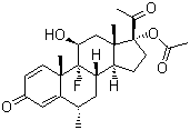 structure of CAS# 3801-06-7, 氟米龙醋酸酯