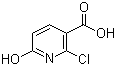 2-氯-6-羟基烟酸分子结构 (CAS 38025-90-0)