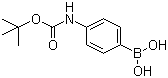 4-(叔丁氧羰基)氨基苯硼酸分子结构 (CAS 380430-49-9)