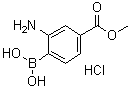 [2-氨基-4-(甲氧羰基)苯基]硼酸盐酸盐分子结构 (CAS 380430-55-7)
