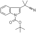 3-(1-氰基-1-甲基乙基)-1H-吲哚-1-甲酸叔丁酯分子结构 (CAS 380626-46-0)