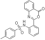structure of CAS# 3808-20-6, 2-(2-(对甲苯磺酰基氨基)苯基)-4H-3,1-苯并恶嗪-4-酮