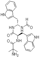 CAS # 381231-18-1, Macimorelin, 2-Methylalanyl-N-[(1R)-1-(formylamino)-2-(1H-indol-3-yl)ethyl]-D-tryptophanamide, ARD 07, D 87575, EP 1572, JMV 1843