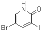 structure of CAS# 381233-75-6, 5-溴-3-碘-2(1H)-吡啶酮
