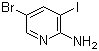 2-氨基-5-溴-3-碘吡啶分子结构 (CAS 381233-96-1)