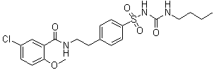 CAS 登录号：38160-73-5, N-[4-[beta-(2-甲氧基-5-氯苯甲酰胺基)乙基]苯磺酰基]-N'-丁基脲