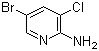 5-溴-3-氯吡啶-2-胺分子结构 (CAS 38185-55-6)