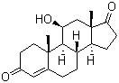 structure of CAS# 382-44-5, 11beta-羟基-4-雄甾烯-3,17-二酮