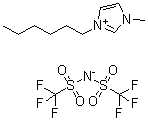 1-己基-3-甲基咪唑鎓二(三氟甲烷磺酰基)亚胺盐分子结构 (CAS 382150-50-7)