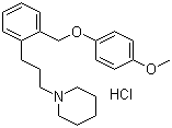 structure of CAS# 38247-88-0, 1-[3-[2-[(4-甲氧基苯氧基)甲基]苯基]丙基]哌啶盐酸盐