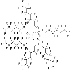 structure of CAS# 3830-74-8, 2,2,4,4,6,6-六((2,2,3,3,4,4,5,5,6,6,7,7-十二氟庚基)氧基)-2,2,4,4,6,6-六氢-1,3,5,2,4,6-三氮杂三磷杂苯