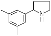 structure of CAS# 383127-44-4, 2-(3,5-二甲基苯基)吡咯烷