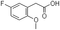 structure of CAS# 383134-85-8, 5-Fluoro-2-methoxyphenylacetic acid