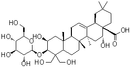 CAS # 38337-25-6, 3-O-beta-Glucosylplatycodigenin, (2beta,3beta,16alpha)-3-(beta-D-Glucopyranosyloxy)-2,16,23,24-tetrahydroxyolean-12-en-28-oic acid, 3-O-beta-D-Glucopyranosylplatycodigenin
