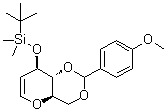 structure of CAS# 384346-91-2, 1,5-脱水-2-脱氧-3-O-[(1,1-二甲基乙基)二甲基硅烷基]-4,6-O-[(4-甲氧基苯基)亚甲基]-D-阿拉伯-己-1-烯糖