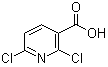 structure of CAS# 38496-18-3, 2,6-二氯烟酸