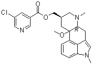 CAS # 38536-28-6, Nicergoline Impurity A, (8beta)-10-Methoxy-1,6-dimethylergoline-8-methanol 5-chloro-3-pyridinecarboxylate (ester)