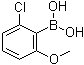 2-氯-6-甲氧基苯硼酸分子结构 (CAS 385370-80-9)