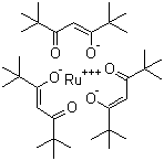 三(2,2,6,6-四甲基-3,5-庚二酮酸)钌分子结构 (CAS 38625-54-6)