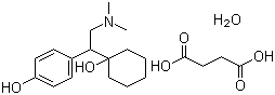 琥珀酸去甲文拉法辛分子结构 (CAS 386750-22-7)