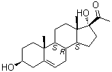 structure of CAS# 387-79-1, 3beta,17alpha-Dihydroxypregn-5-en-20-one