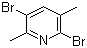 2,5-二溴-3,6-二甲基吡啶分子结构 (CAS 38749-93-8)