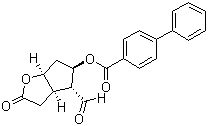 CAS # 38754-71-1, [1,1'-Biphenyl]-4-carboxylic acid (3aR,4R,5R,6aS)-4-formylhexahydro-2-oxo-2H-cyclopenta[b]furan-5-yl ester, [(3aR,4R,5R,6aS)-4-formyl-2-oxo-3,3a,4,5,6,6a-hexahydrocyclopenta[b]furan-5-yl] 4-phenylbenzoate
