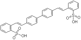 CAS # 38775-22-3 (54351-85-8), Fluorescent Brightener 351, 2,2'-([1,1'-Biphenyl]-4,4'-diyldi-2,1-ethenediyl)bis-benzenesulfonic acid, 4,4'-Bis[2-(2-sulfophenyl)ethenyl]biphenyl, C.I. 482200, CBS (fluorescent brightener)