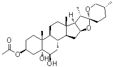 (3beta,5alpha,6beta,25R)-螺甾烷-3,5,6-三醇 3-乙酸酯分子结构 (CAS 38781-36-1)