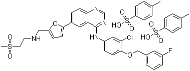 structure of CAS# 388082-77-7, 二对甲苯磺酸拉帕替尼
