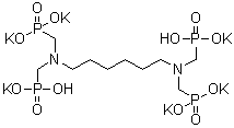 己二胺四甲叉膦酸六钾盐分子结构 (CAS 38820-59-6)