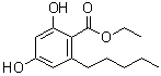 CAS # 38862-65-6, Ethyl olivetolate, Ethyl 2,4-dihydroxy-6-pentylbenzoate