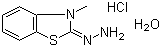 structure of CAS# 38894-11-0, 3-Methyl-2-benzothiazolinone hydrazone hydrochloride monohydrate